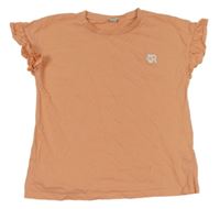 Lososové tričko s výšivkou River Island