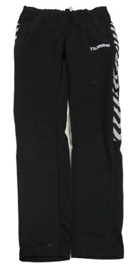 Čierne tepláky s pruhmi Hummel