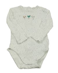 Bílé puntíkaté body se srdíčky mayoral