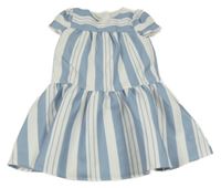 Bielo-svetlomodré pruhované šaty Monsoon