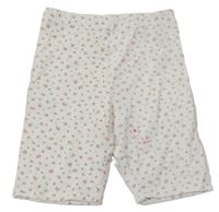 Bielo-kvetované elastické kraťasy H&M
