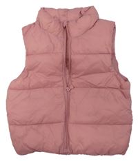 Růžová šusťáková zateplená vesta Dopodopo