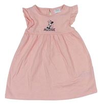 Ružové bavlnené šaty s Minnií Disney