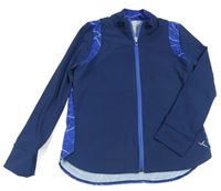 Tmavomodro-modrá funkční sportovní mikina Decathlon