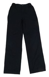 Tmavomodré plátenné chino nohavice M&S
