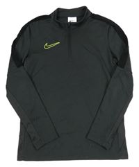 Nové - Tmavošedo-černá sportovní funkční mikina Nike 