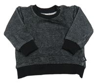 Černo-bílá vzorovaná mikina 