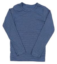 Modro-tmavomodré prúžkované tričko