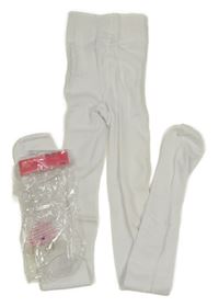 Nové - Bílé punčocháče Dunnes 