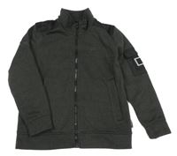 Tmavošedo-černá vzorovaná pletená outdoorová propínací mikina Regatta