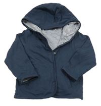 Tmavomodrá prepínaci obojstranná mikina s kapucňou Tom Tailor