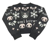 Tmavosivý crop sveter s Kuromi H&M