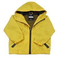 Žlutá šusťáková jarní bunda s kapucí Matalan