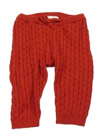 Červené vzorované pletené nohavice C&A