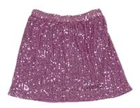 Ružová flitrová sukňa George