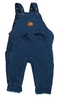 Tmavomodré melírované laclové tepláky s lokomotivou Ted Baker