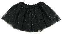 Čierna tylová sukňa s bodkami H&M