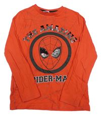 Červené triko se Spider-manem a flitry Marvel