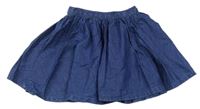 Tmavomodrá ľahká rifľová sukňa GAP