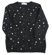 Černý svetr se třpytivými hvězdičkami H&M