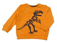 Oranžová mikina s kostrou dinosaura Bluezoo