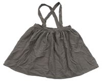 Sivá menšestrová sukňa s trakami H&M