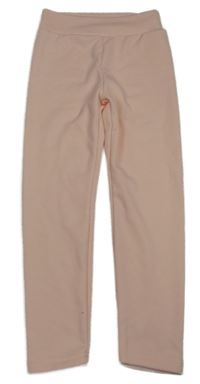 Broskvové teplákové zateplené legíny