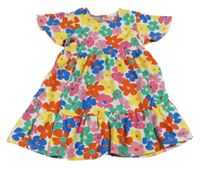 Bielo-farebné kvetované vzorované šaty PRIMARK