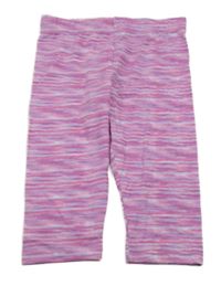 Ružovo-modrofialovo-malinové melírované capri legíny PRIMARK