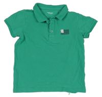 Zelené polo tričko s vlajkou Vertbaudet