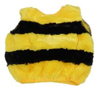 Kostým - Žluto-černá kožešinová podšitá vesta - včelka St. Bernard