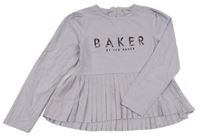 Světlefialová tunika s 3D logem a plisováním TED BAKER
