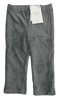 Nové - šedé žebrované sametové tregíny H&M