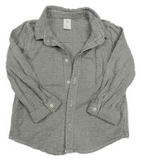 Černo-smetanová vzorovaná košile H&M