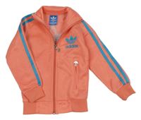 Lososovo-modrá prepínaci športová mikina Adidas