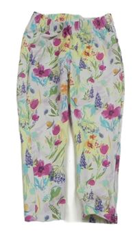 Bielo-farebné kvetované legíny Juicy Couture