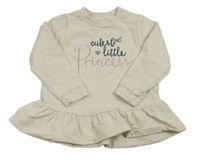 Béžová melírovaná tepláková tunika s nápisem Nutmeg