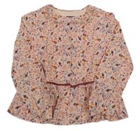 Růžová halenka s pírky a listy Sergent Major