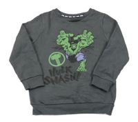 Tmavosivá mikina s Hulkem George