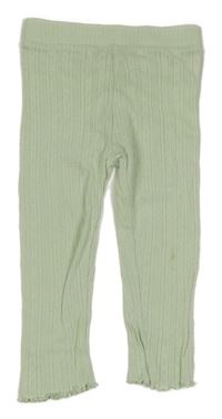 Zelenkavé perforované ľahké tepláky Topomini