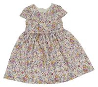 Smetanovo-farebné kvetované šaty Nutmeg