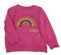 Fuchsiová mikina s dúhou