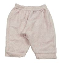 Světlerůžové melírované sametové tepláky