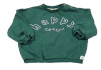 Tmavozelená oversize mikina s nápisom George