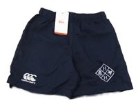Nové - Tmavomodré šusťákové kraťasy s výšivkou Canterbury