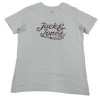 Biele tričko s nápisom Jack & Jones