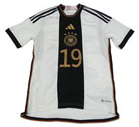 Bílo-černý fotbalový funkční dres - Sané - Deutschland Adidas