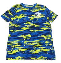 Modro-žlté army tričko F&F