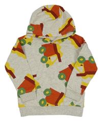 Sivá melírovaná mikina s nákladiakmi Dunnes