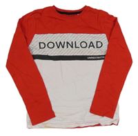 Červeno-biele tričko s nápisom C&A